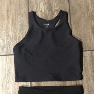 Old Navy ACTIVE (Powersoft) Black Matching Sports Top & Leggings